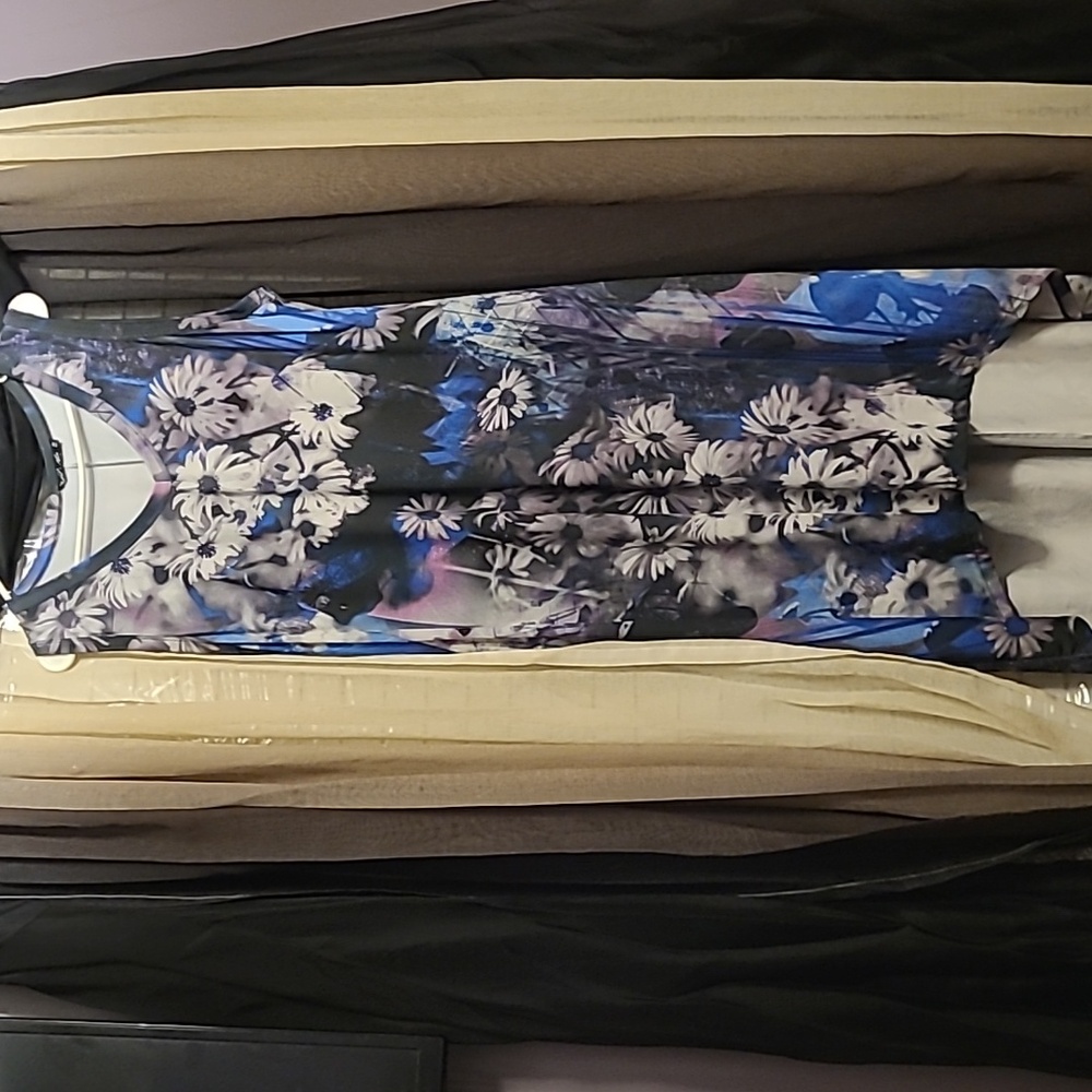 Isabel & Alice  Pre-loved  size 1X floral print Sleeveless,  V-Neck dress.